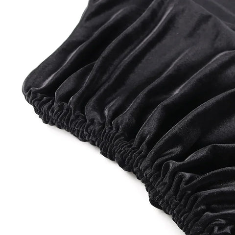 Grasmere One Shoulder Velvet Lace Up Party Bodycon Dress