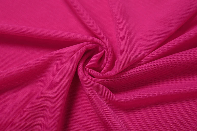 Ferris Lake See Through Midnight Irregular Full Sleeve Crop Matching Set