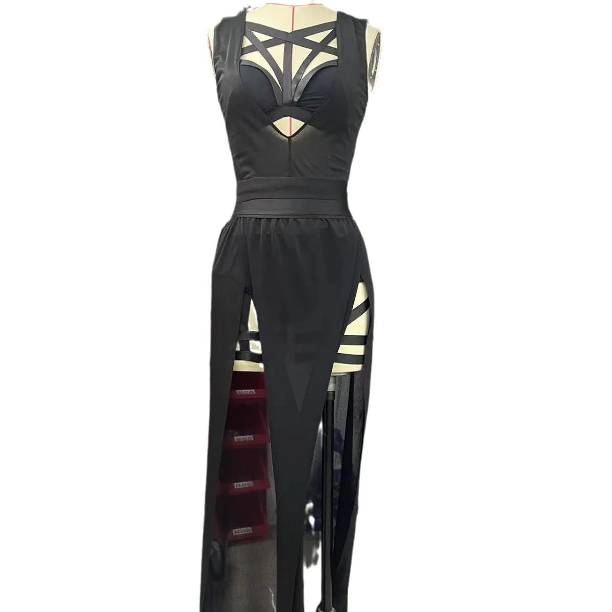 Leslie Goth Club Mesh Sexy Summer Two Piece Sets
