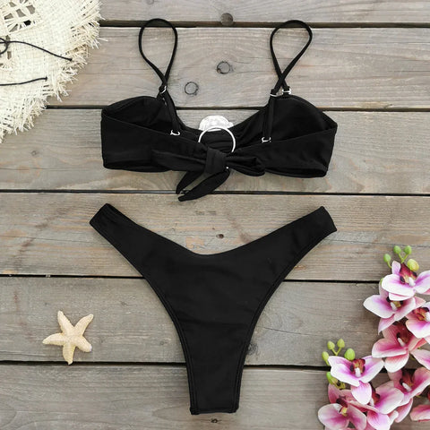 Cutchoque Off Shoulder Bikini Trend Swimwear Lady Holiday Bath Set