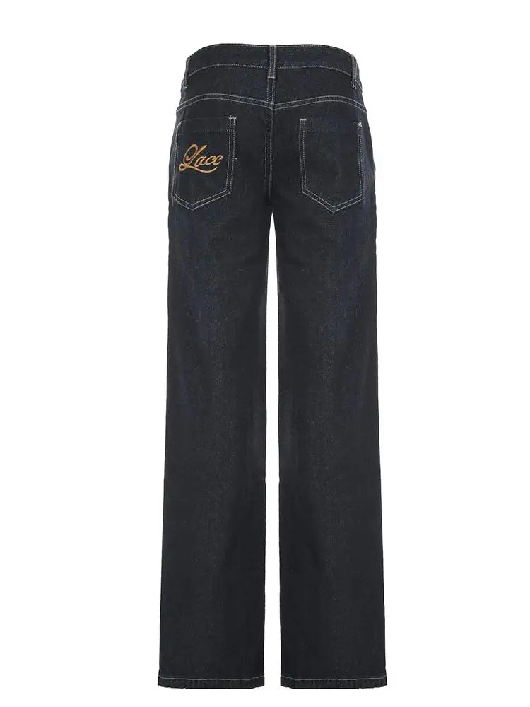 Women's Slim Fit Flared Jeans Y2K Vintage Low Rise Stretch Denim Pants