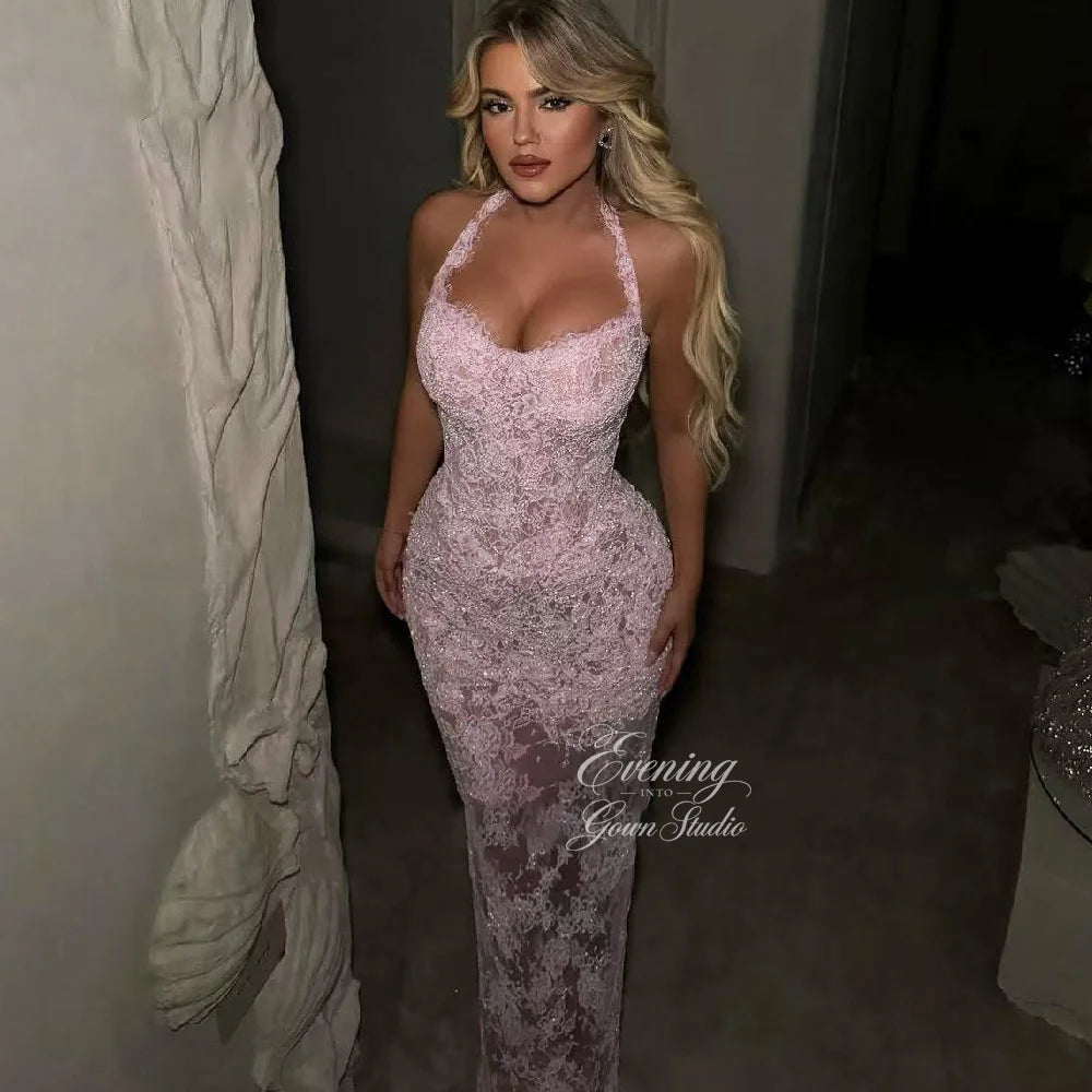 Belleville Lace Evening Elegant Party With Mermaid Tail Maxi Dress