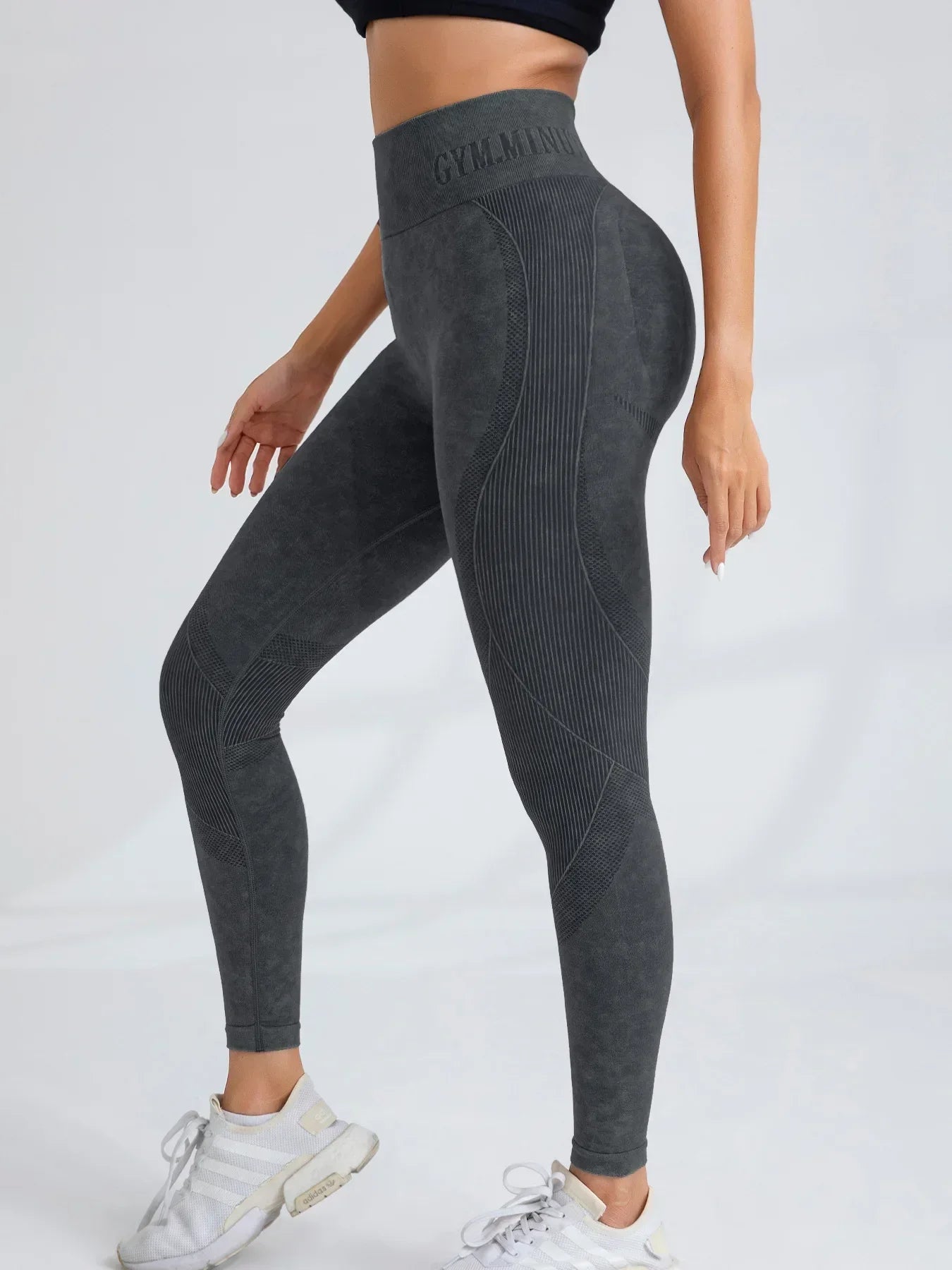 Lebanon Seamless Gym High Waist Hip Lifting Outdoor Sports Tight Waist Letter Sand Leggings
