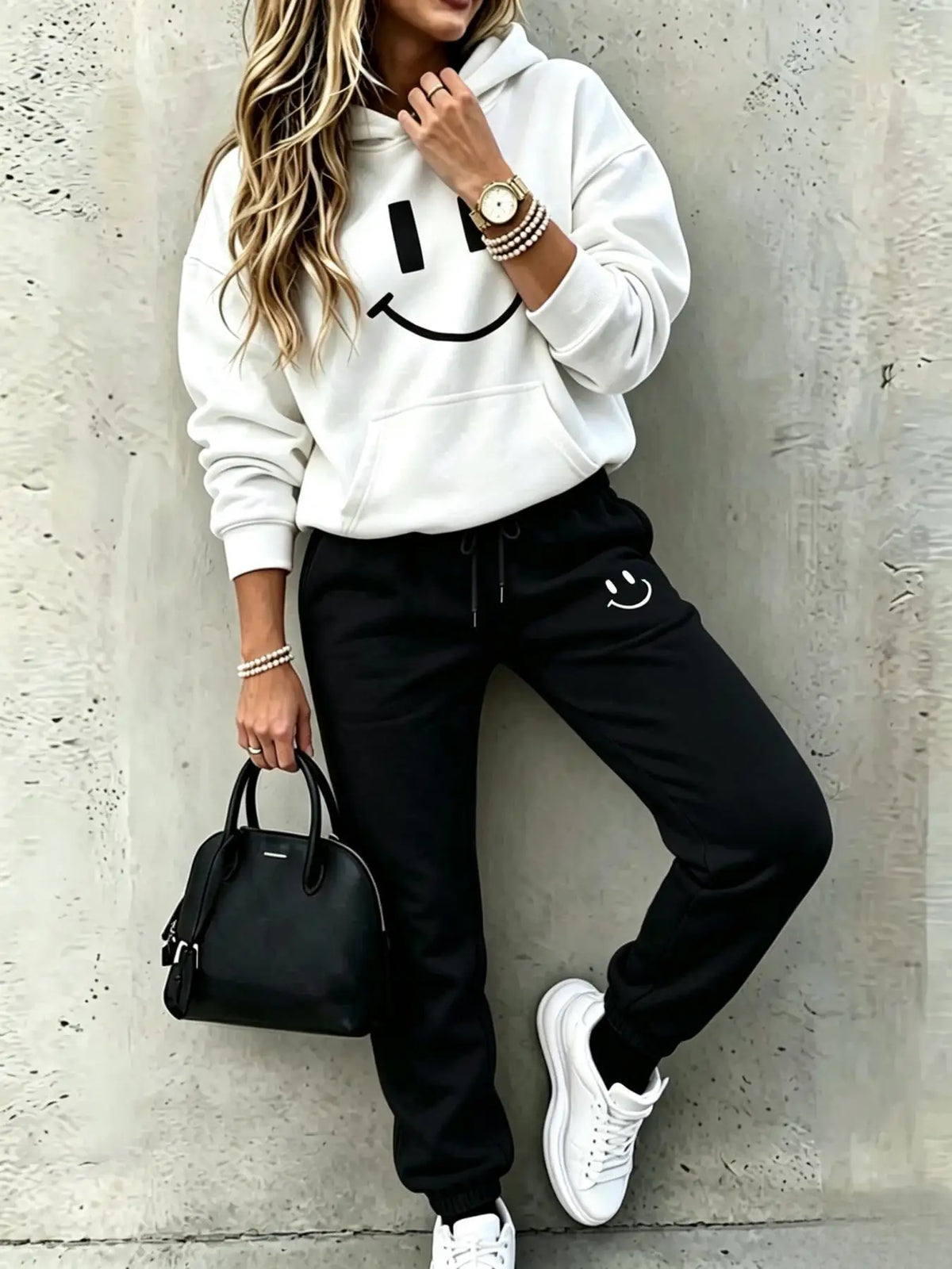 Sally Face Print Tracksuit Long Sleeve Two Piece Sets