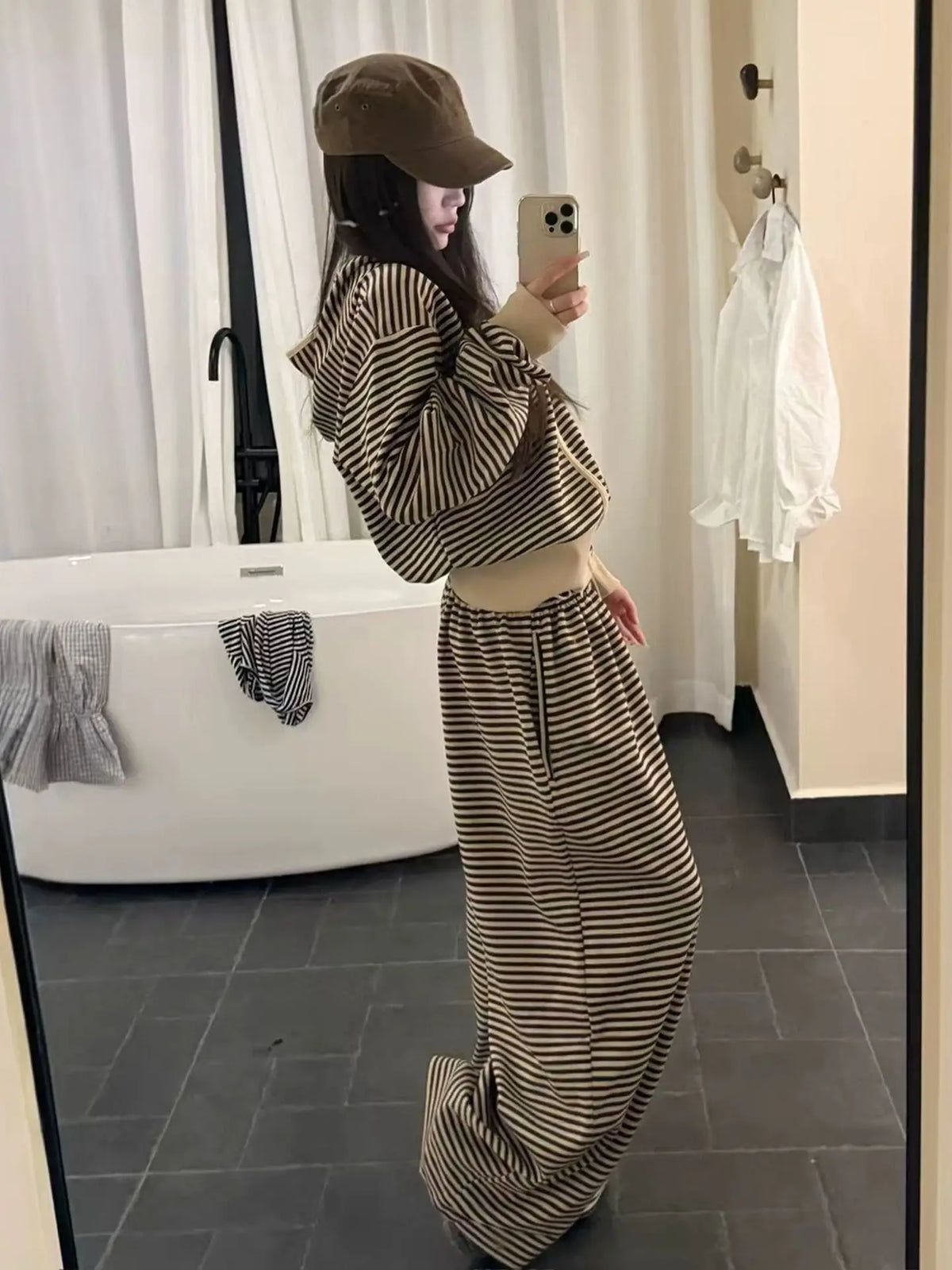 Jatnna Tracksuit Set Zip Up Long Sleeve Two Piece Sets