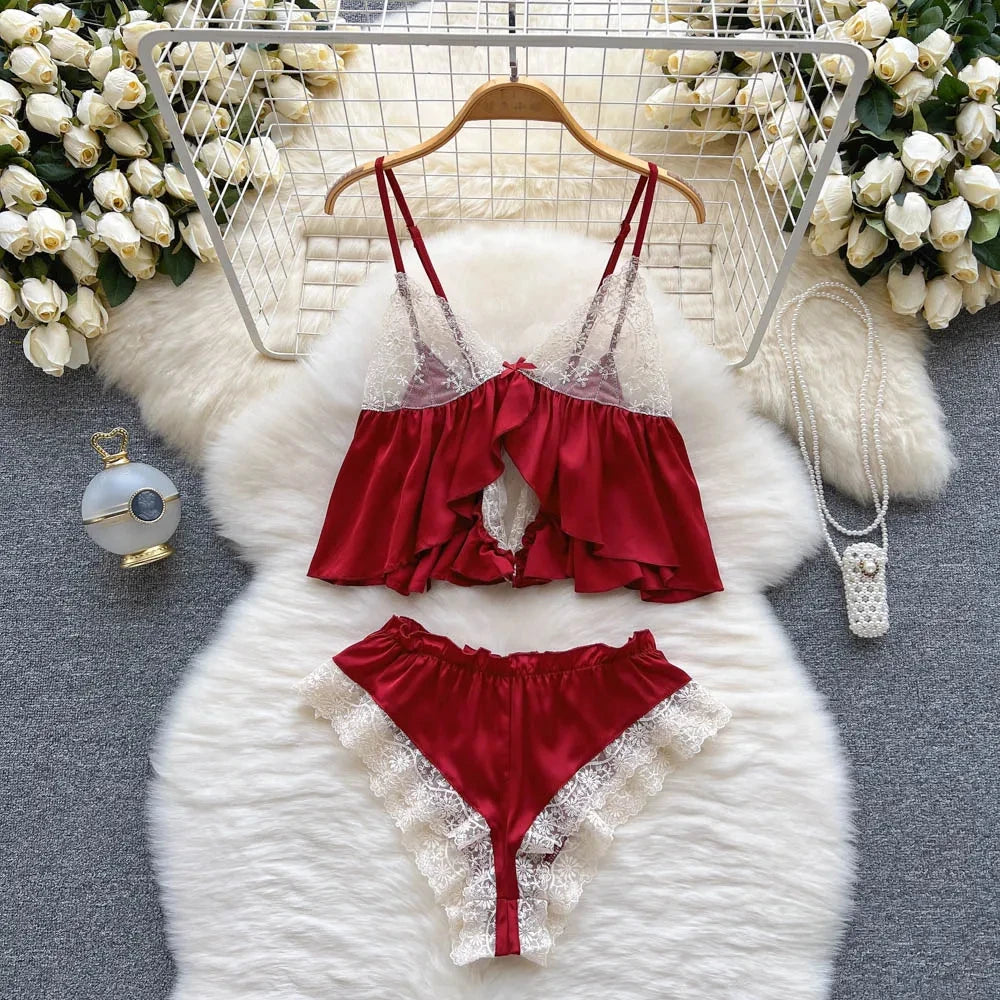 Emily Sleeveless Slim Backless Hallow Two Piece Sets