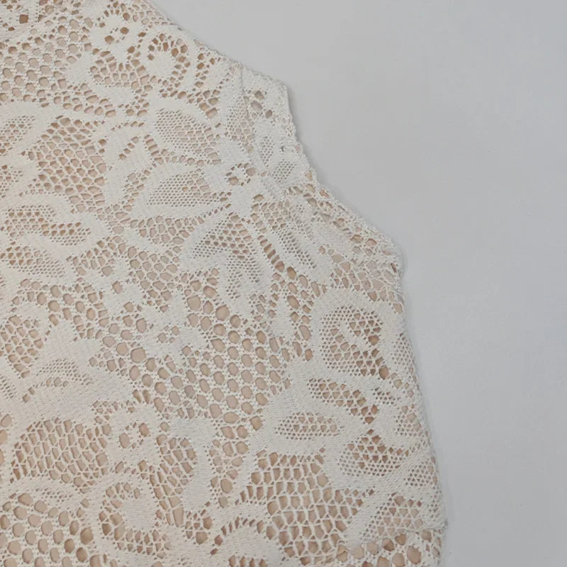 Grovecity Hollow Out Long Sleeve Cocktail Mini Dress