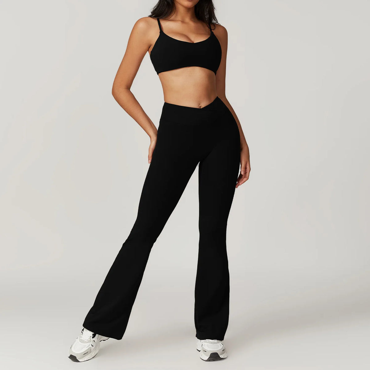 Hilda Women Fitness Short Sleeve Two Piece Sets