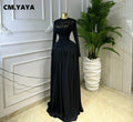 Tampa Bay O Neck Mesh Long Sleeve Pleated Maxi Long Dress