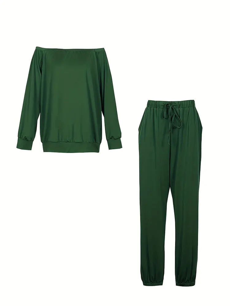 Clearance Plus Size Off-The-Shoulder Two-Piece Sets