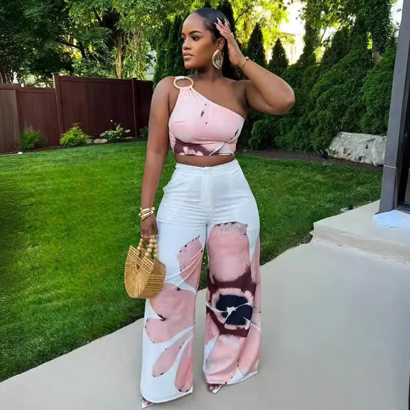 Viviana Floral Print Summer Two Piece Sets
