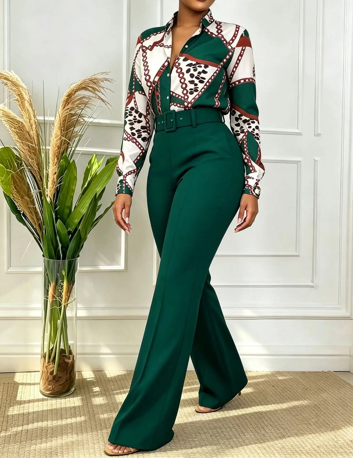 June Elegant Outfit Long Sleeve Two Piece Sets