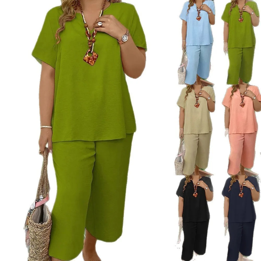 Pamela Autumn Fashion Plus Size Two Piece Sets