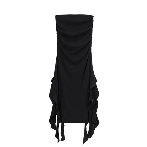 New City Fashion Trend One Shoulder Bra Wrap Hip Slim Fit Irregular Dress