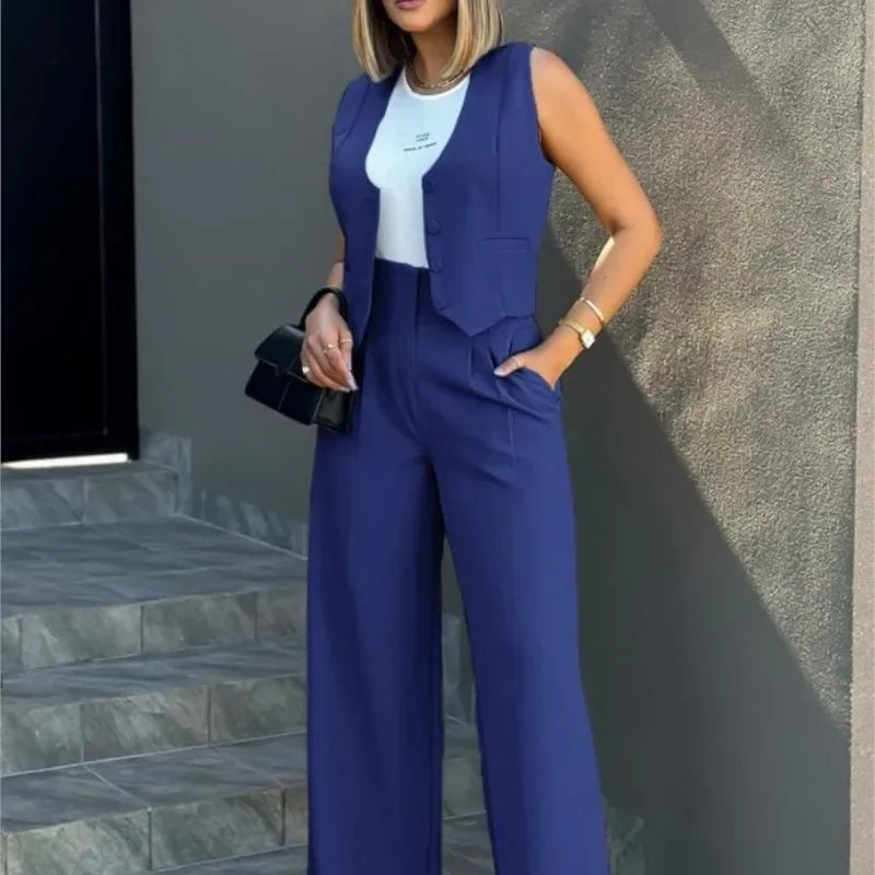 Paola Elegant Lady Vest High 2 Piece Sets