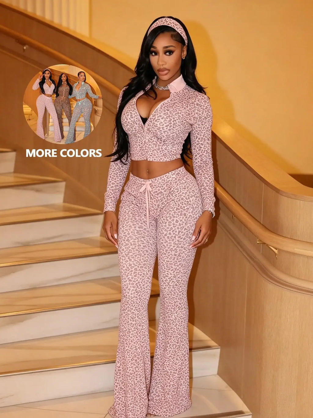 Rebeca Leopard Print Sexy Two Piece Sets