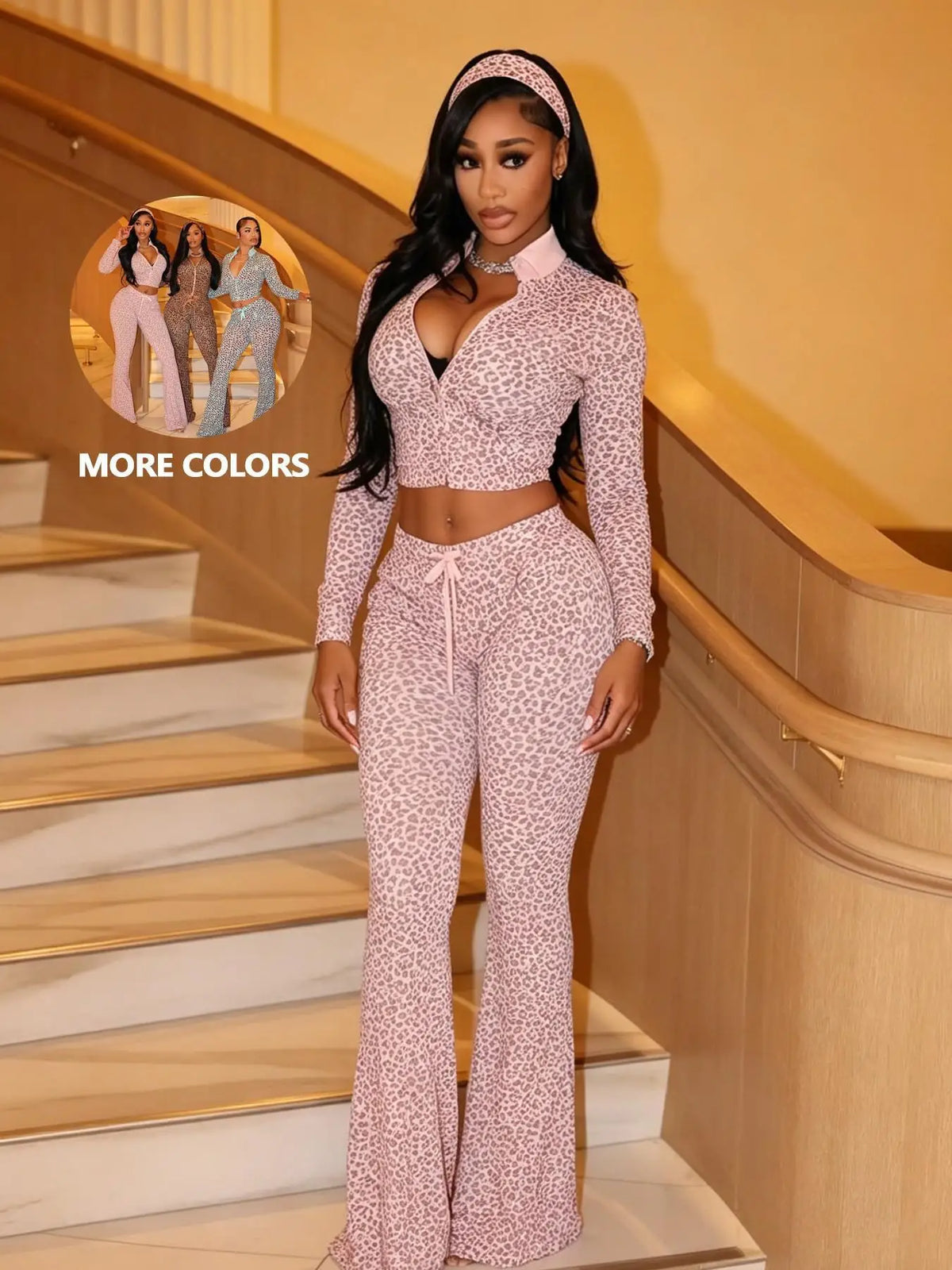 Rebeca Leopard Print Sexy Two Piece Sets