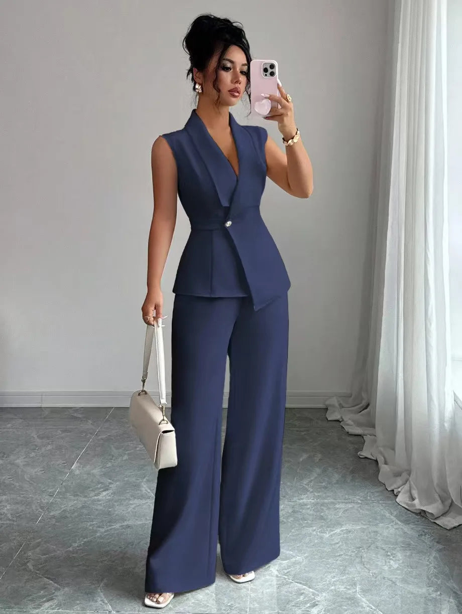 Elena Set Outfits Casual Sleeveless Two Piece Sets