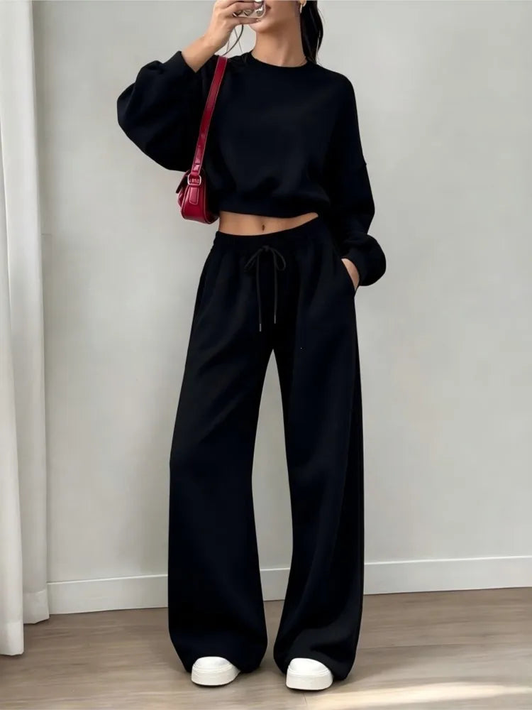 Elvira Fashion Super Short Long Sleeve Two Piece Sets