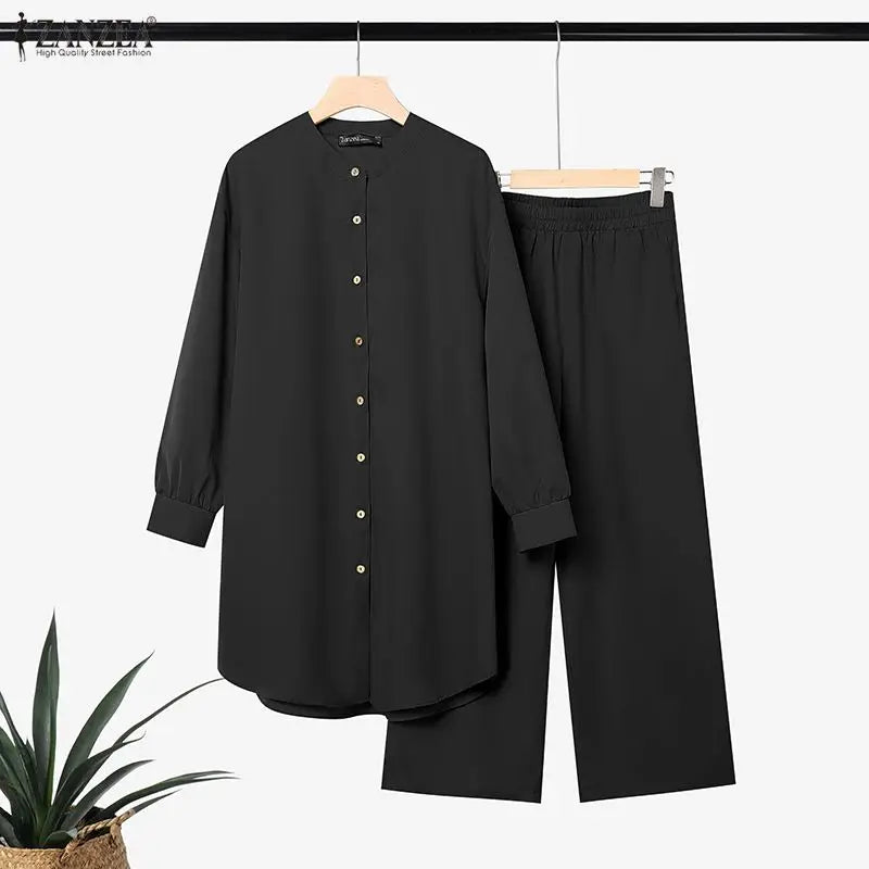 Francis Outfits Long Sleeve Vintage Casual Two Piece Sets