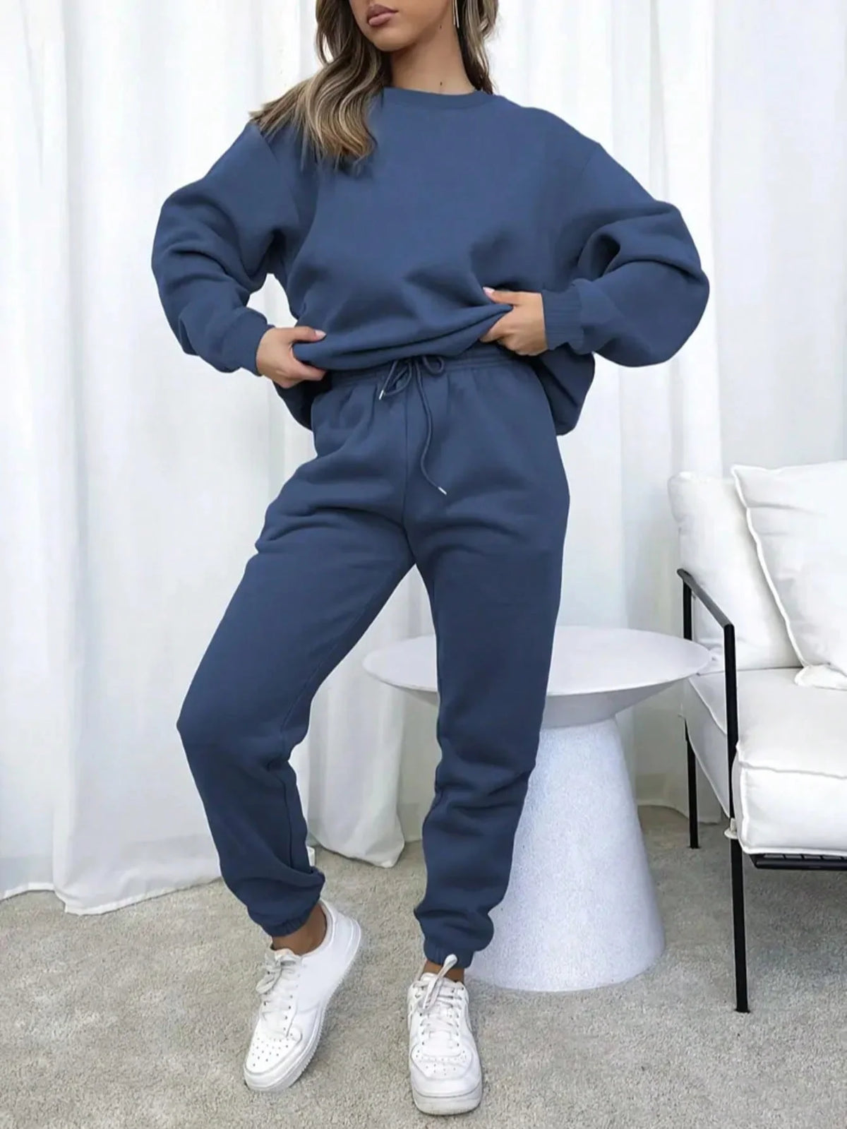 Alondra Women 2 Piece Fleece Sweatsuit Two Piece Sets
