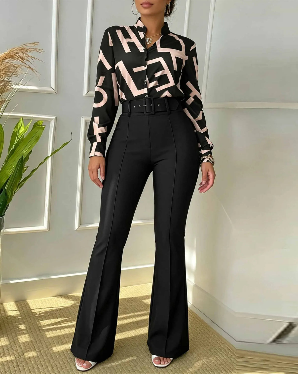 June Elegant Outfit Long Sleeve Two Piece Sets