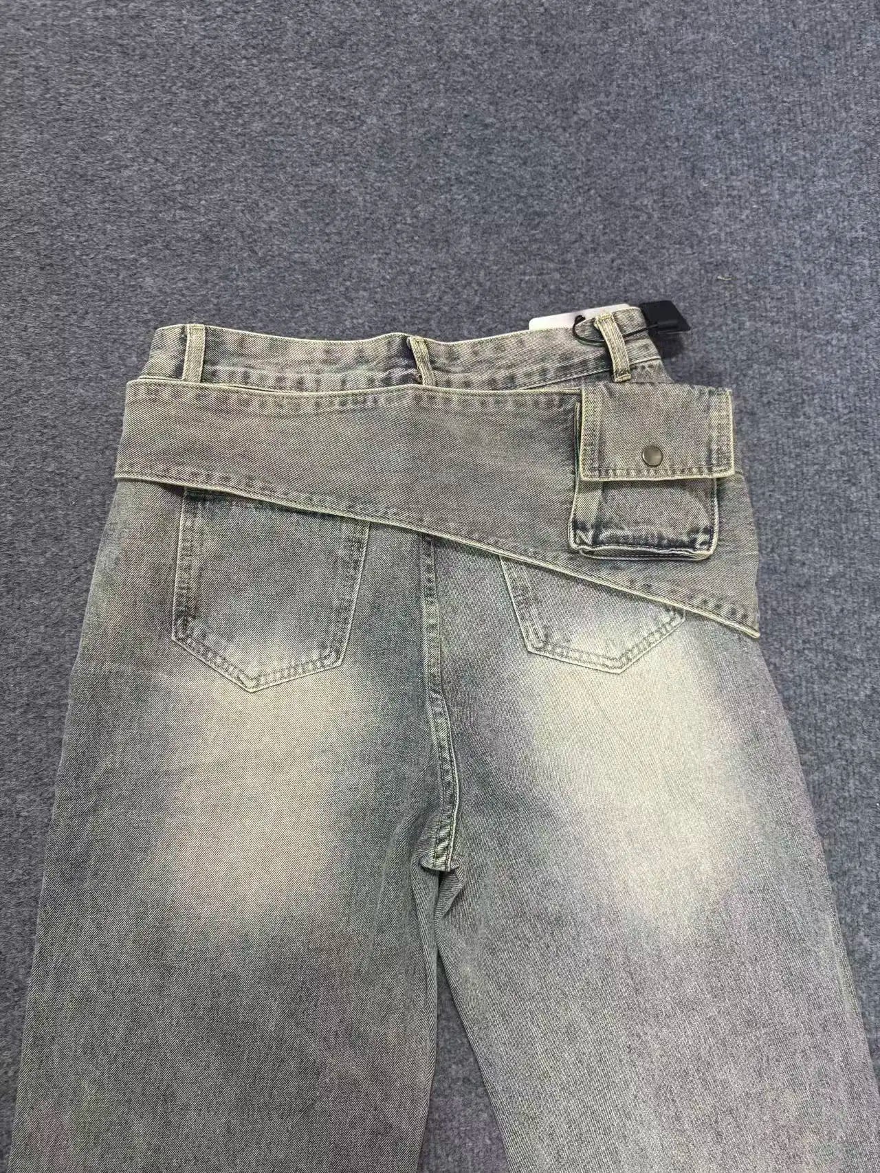 Women's Jeans Washed Trousers Fashionable Versatile Wide-leg