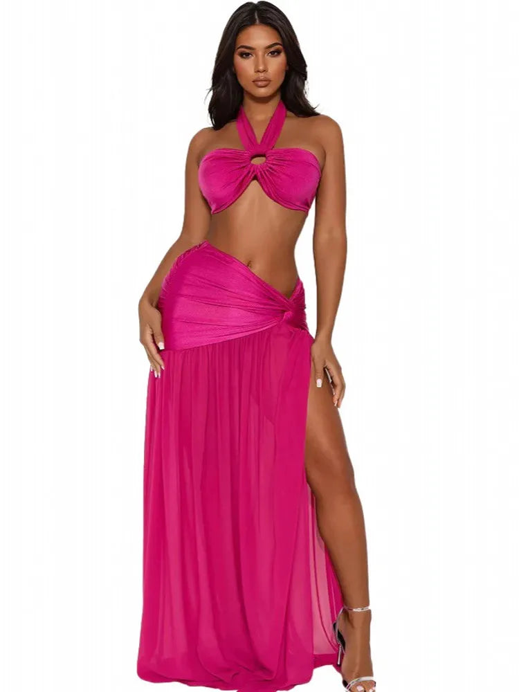 Siara Elegant Sleeveless Sexy Two Piece Sets