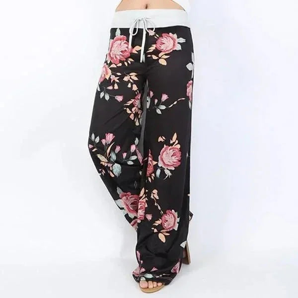 Plus Size Wide-Leg Drawstring Lounge Pants Casual Comfort