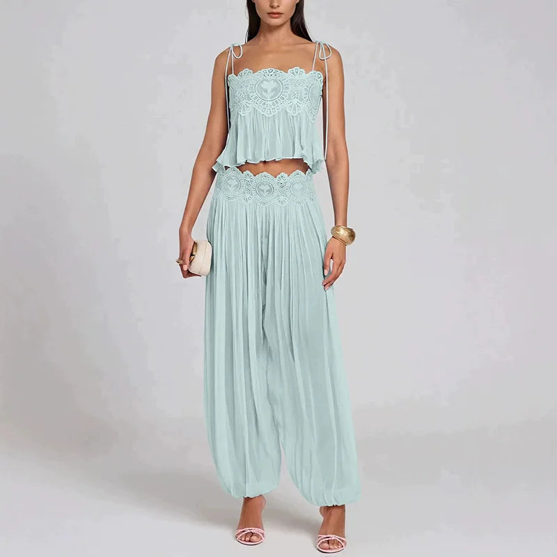 Indhira Summer New Beach Lady Two Piece Sets