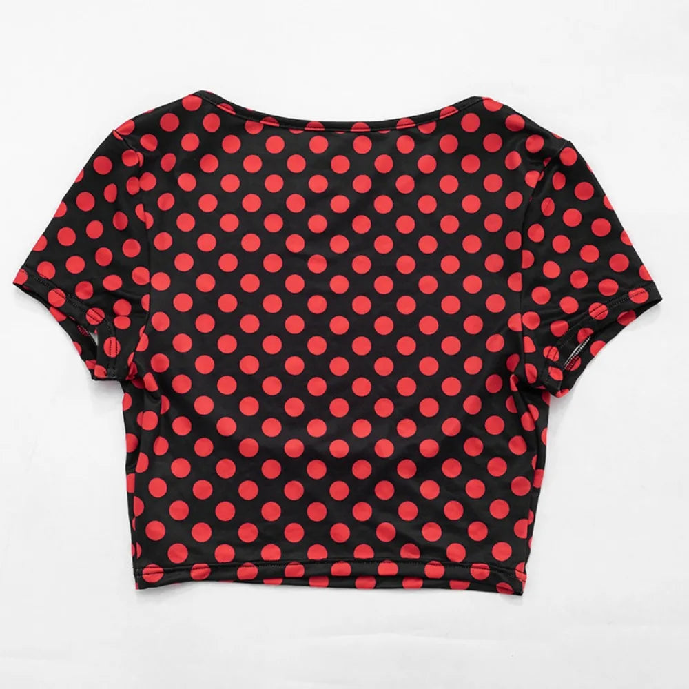 Mila Polka Dot Print Halter Two Piece Sets