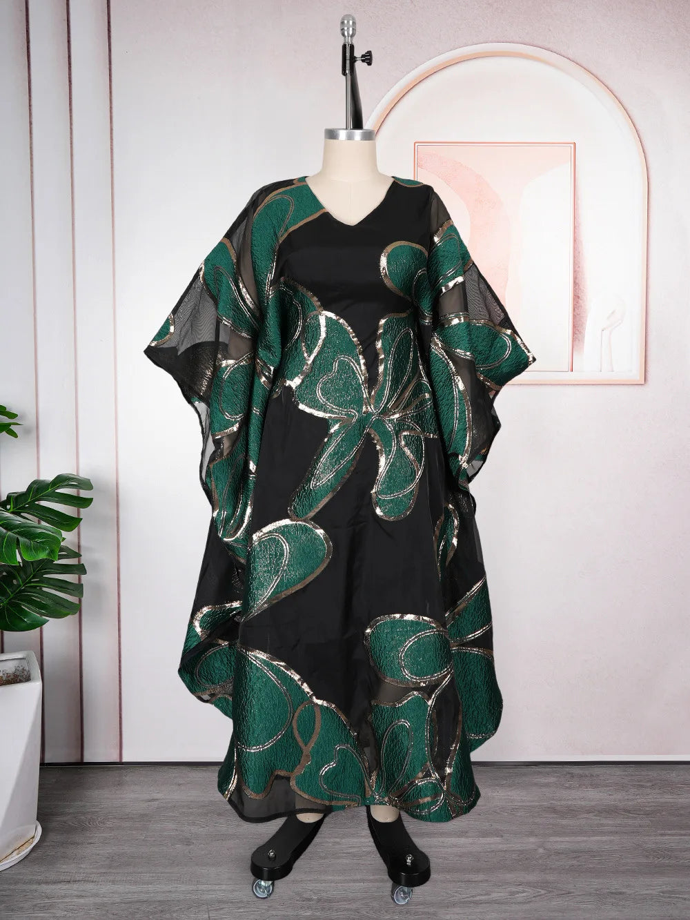 Plus Size Traditional Dashiki Print Loose Boubou Wedding Party Maxi Dress