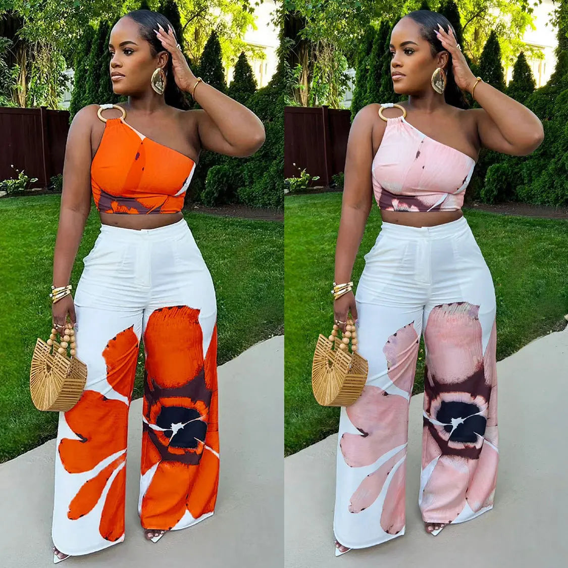 Hilda Wide Leg Full Length Sexy Two Piece Sets