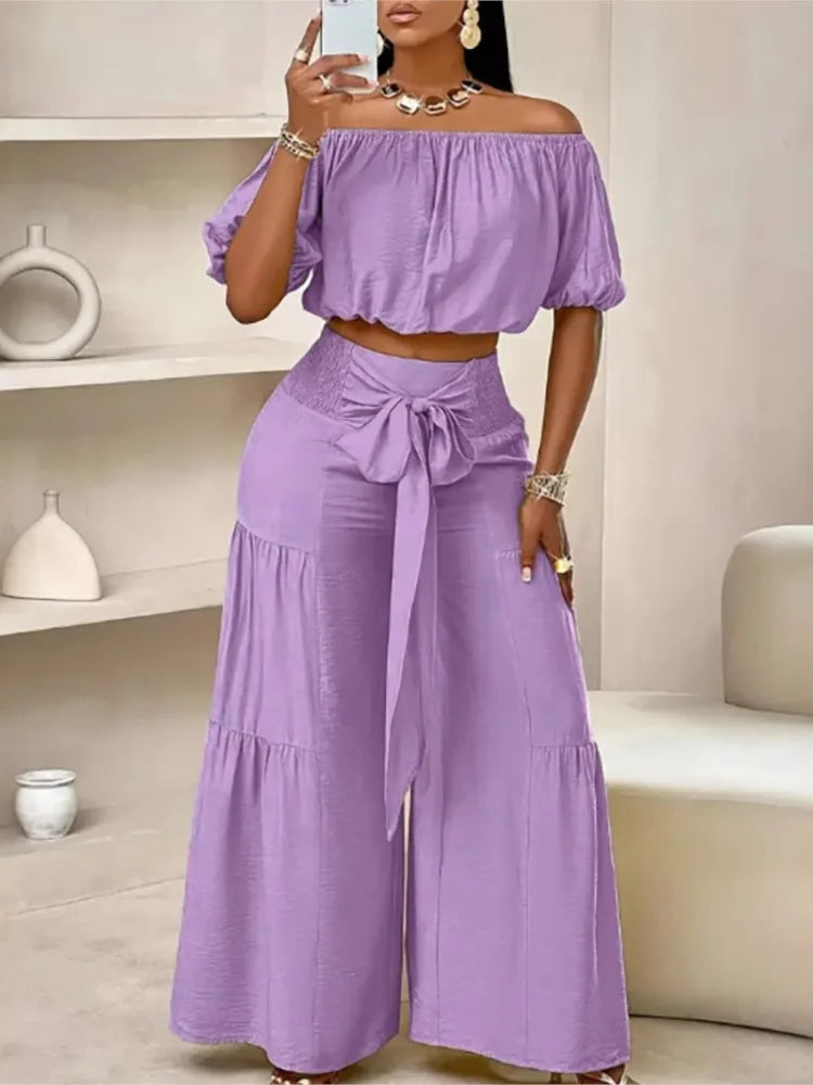 Dinorah Ladyelegant O Neck Two Piece Sets