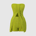 Brenda Tube Casual Street Crinkle Two Piece Sets