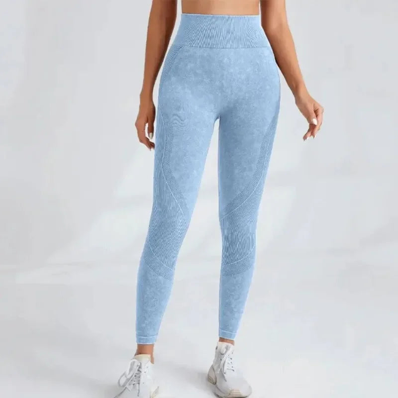 Dumont Seamless Gym High Waist Hip Lifting Outdoor Sports Tight Waist Leggings