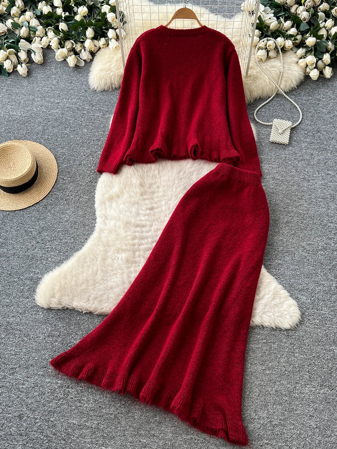 Maria Elegant High Waist Two-Piece Sets