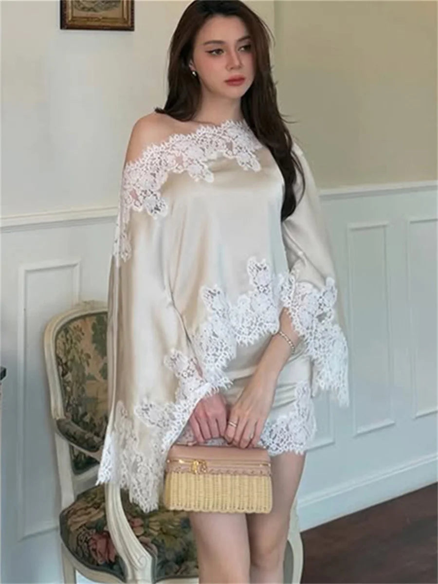 Rosaura Elegant Women Chic Satin Two Piece Sets