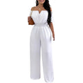Jumpsuits for Women Summer Fashion Off Shoulder Casual Sleeve Wide Leg&nbsp; Sexy Slim Ladies