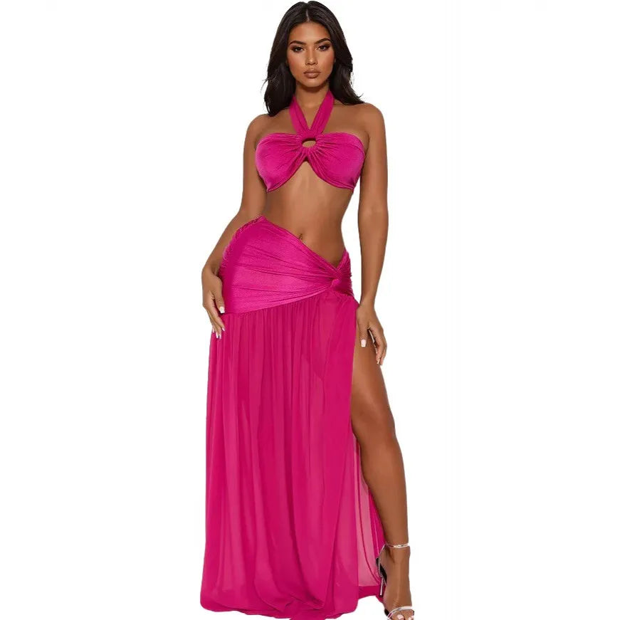 Siara Elegant Sleeveless Sexy Two Piece Sets