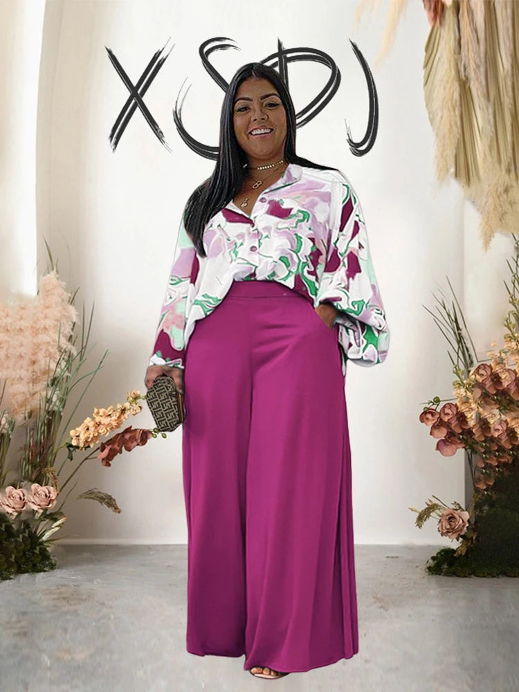 Altagracia Plus Size Elegant Casual Two Piece Sets