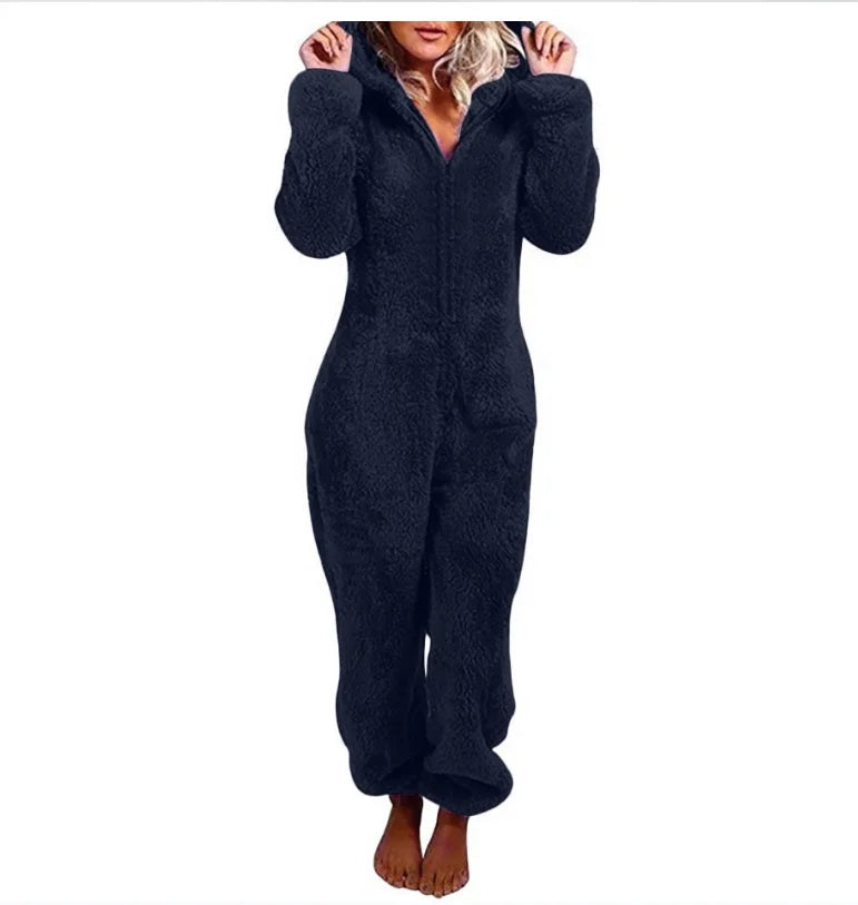 Plus Size One-Piece Jumpsuit for Women, Elegant Overalls, Full Length, Thickened, Autumn