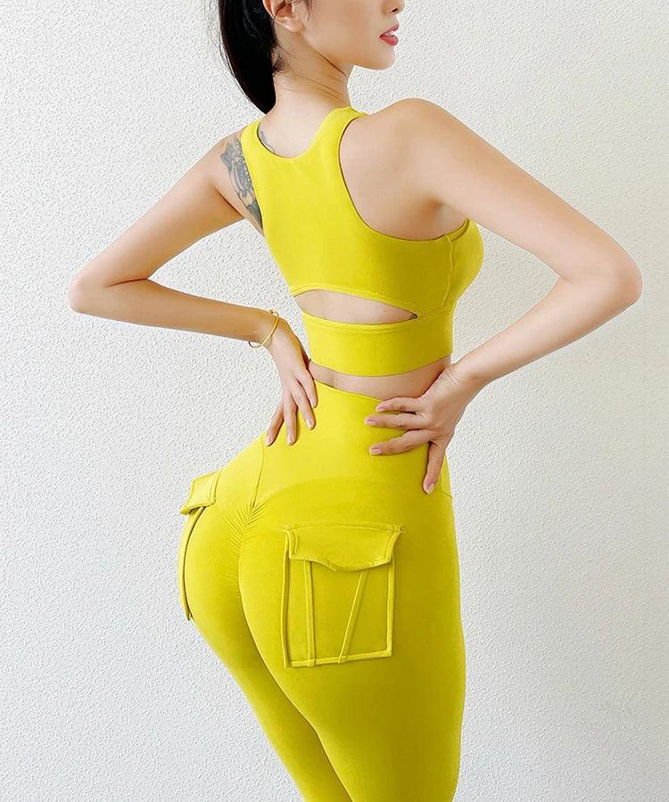 Summit Leggings Pocket Sexy Naked Feeling  Fitness Sports Pants