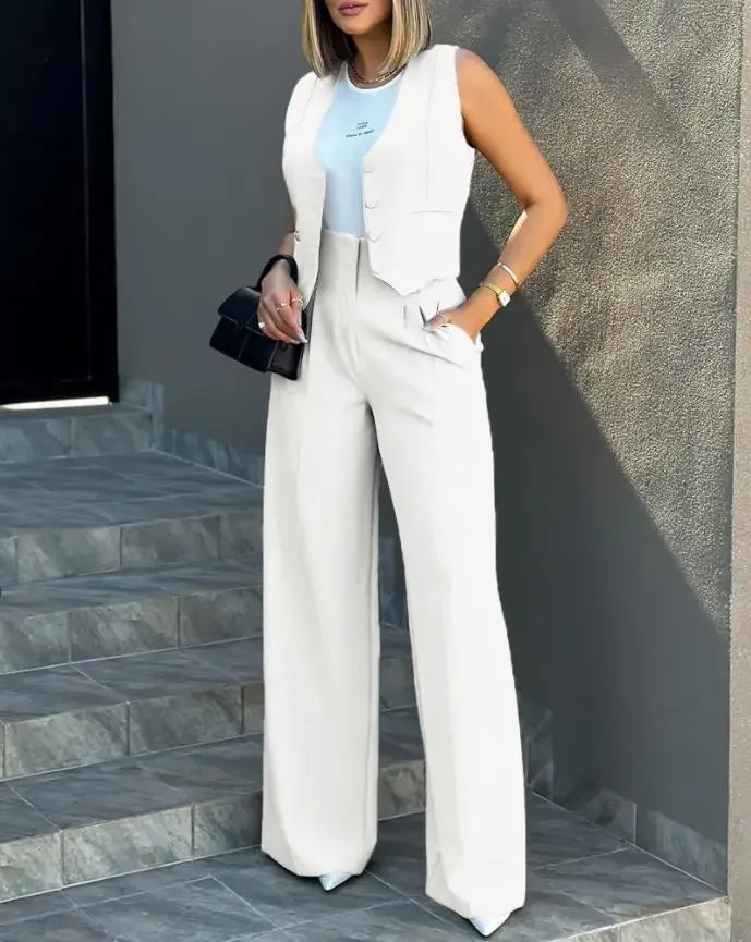 Paola Elegant Lady Vest High 2 Piece Sets