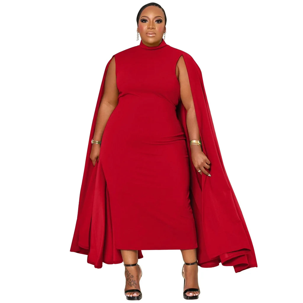 West Village Plus Size Long Sleeve Street Style Casual Oversized Midi Dress