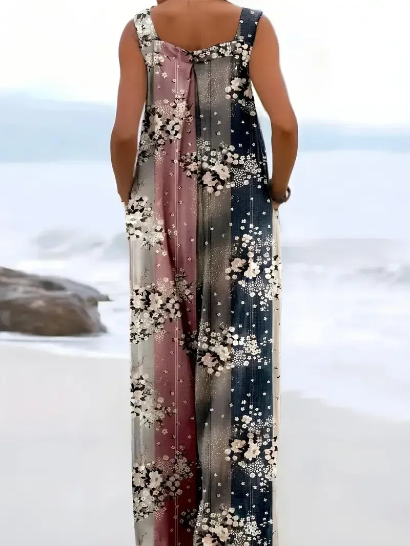 Plus Size Women's Fashionable Floral Elegant Overalls Jumpsuit Ladies Casual Jumpsuit