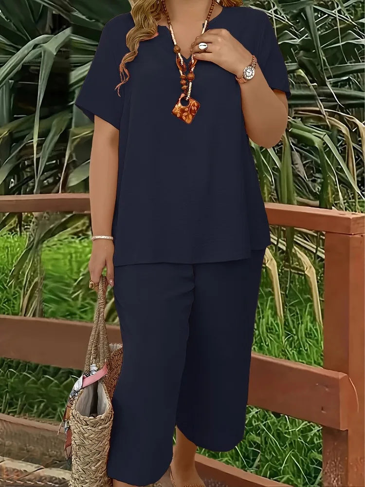 Pamela Autumn Fashion Plus Size Two Piece Sets