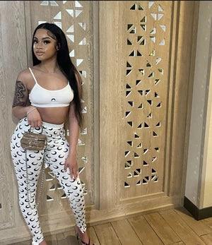 Berlin Sleeveless Crop Skinny Street Fitness Outfits Set