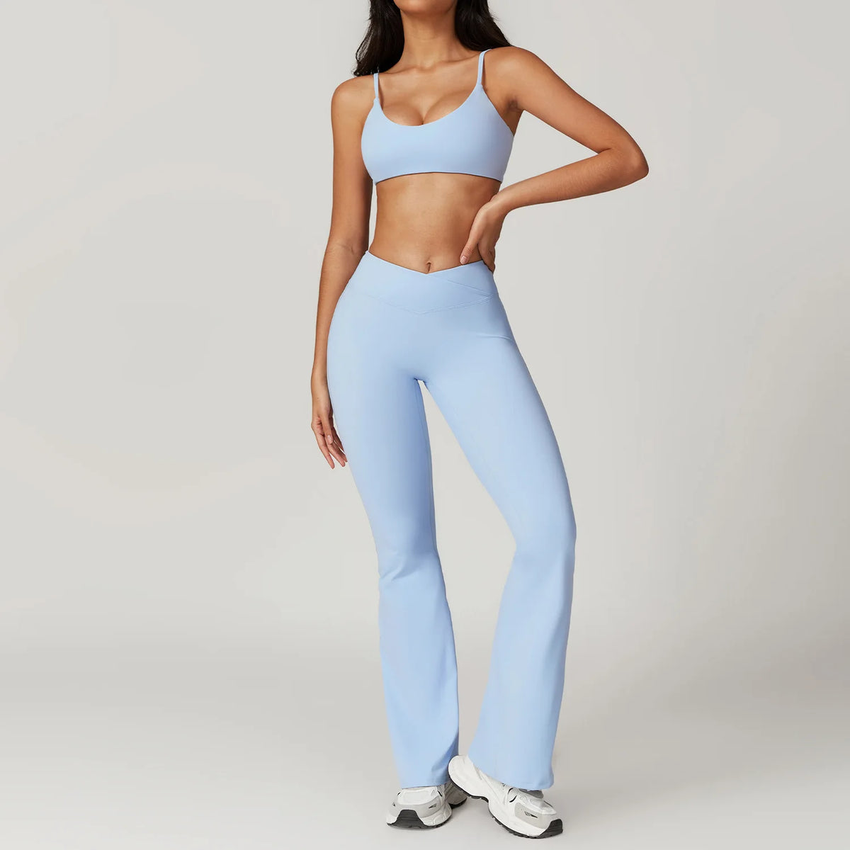 Hilda Women Fitness Short Sleeve Two Piece Sets