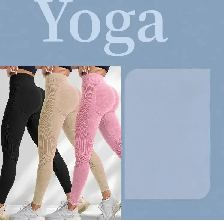 Dumont Seamless Gym High Waist Hip Lifting Outdoor Sports Tight Waist Leggings